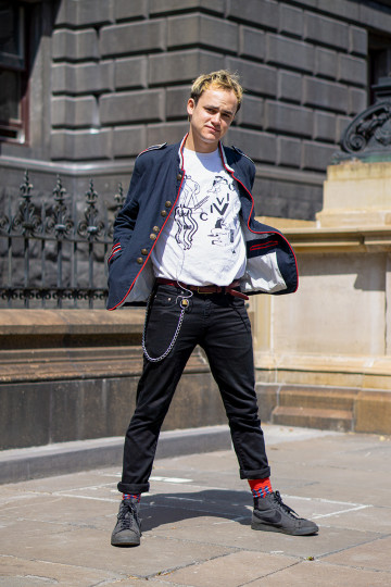 Melbourne: Brodie Kershaw, Designer, Macarthur St. "Punk is coming." Photo: Hannah Guyer