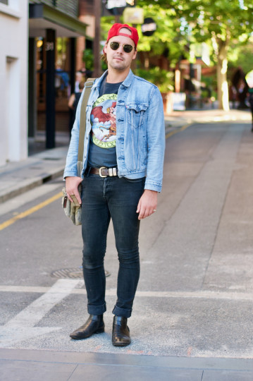 Adelaide: Sam Brittain, Musician, Rundle Street East. "Band tees and denims."