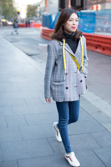 NSW: Nancy Chen, Student, Sydney CBD. “I do wear black and love to add a bit of colour - no more than three pops of colour.” Photo: Maree Turk