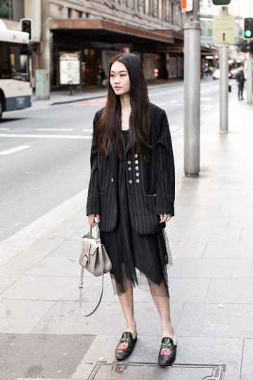 Sydney: Megi, Student, Castlereagh St. "Gucci coat." Photo: Maree Turk