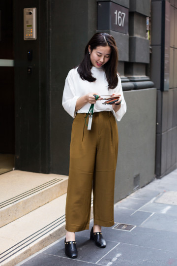 VIC: Jenny Liang, Little Collins St, Melbourne. “Classy and simple.” Photo: Zoe Kostopoulos