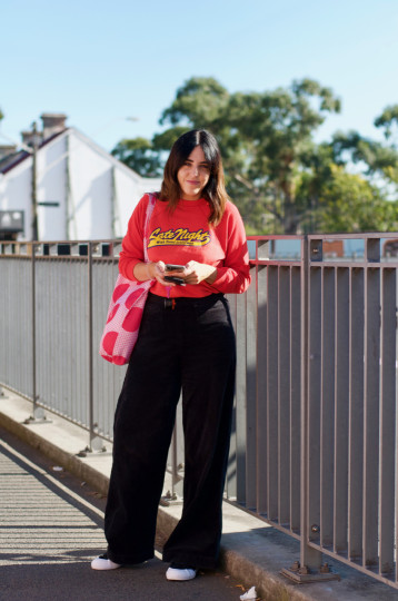 Sydney: Hannah Crowley, Nursing Management, Redfern St. "Me dressed to go to the post office."