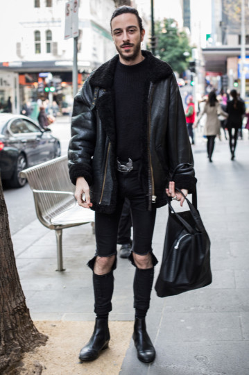 VIC: Jye Ciavarella, Melbourne. “I’m all black”. Photo: Zoe Kostopoulos