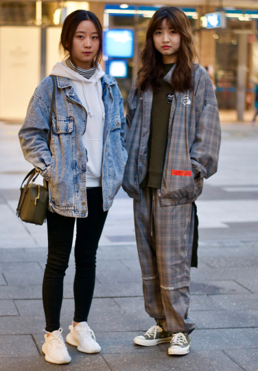 Adelaide: Lousie Xie (L) & Grace Zhou, Accounting Students, Charles St. "Comfortable."