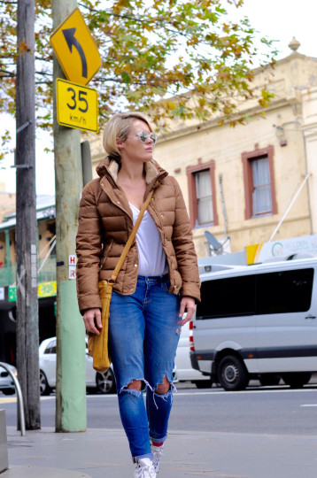 NSW: Alicia, HR, King St Newtown. “I tend to go for jeans, tees and trainers.” Photo: Stacey Pallaras