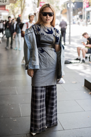 VIC: Eva Chow, Swanston St Melbourne. "I'm doing fahsion design at RMIT.". Photo: Zoe Kostopoulos