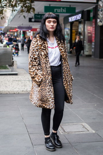 VIC: Taylor Medwin, sales assistant, Bourke St, Melbourne. “Korean streetwear meets Melbourne streetwear.” Photo: Zoe Kostopoulos