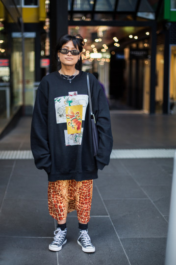 VIC: Shezanne Sadiker, retail assistant, Swanston St, Melbourne. “Just do you.” Photo: Zoe Kostopoulos