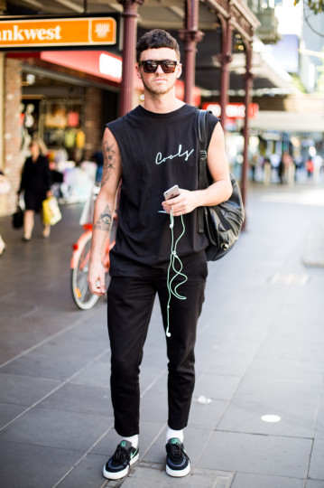 VIC: Kane Phillips, Melbourne. “All black everything.” Photo: Zoe Kostopoulos