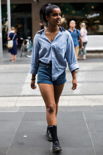 VIC: Anika Madiman, Student, Bourke St, Melbourne. “Casual Edge.” Photo Zoe Kostopoulos