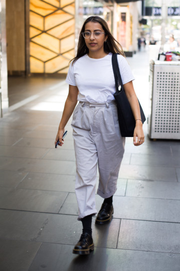VIC: Sonam Nandhra, Sales Assistant, Little Bourke St, Melbourne. “Modern, simplistic, unique, classic, contemporary.” Photo: Zoe Kostopoulos