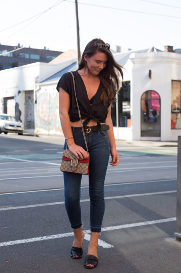 VIC: Jemima Courtney, Chapel St, Melbourne. “I’d describe my style as casual-chic.” Photo: Libby Matson