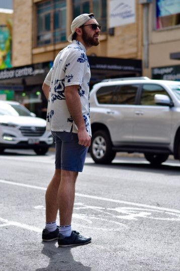 SA: Chris Iommazzo, venue manager, Rundle St. "I've a very preppy fashion style." Photo: Stacey Pallaras