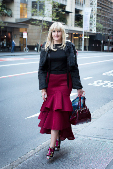 NSW: Juliette Spinelli, Castlereagh St, Sydney. "Been to a fundraiser. I like to take inspiration from pin up style." Photo: Maree Turk