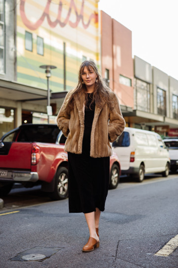 SA: Chloe Jade Miller, Graphic Designer, <a href="http://www.rundlestreet.com.au/" target="_blank">Rundle Street East</a>, Adelaide.  “I like to mix new & vintage and throw on whatever is comfortable for work.”