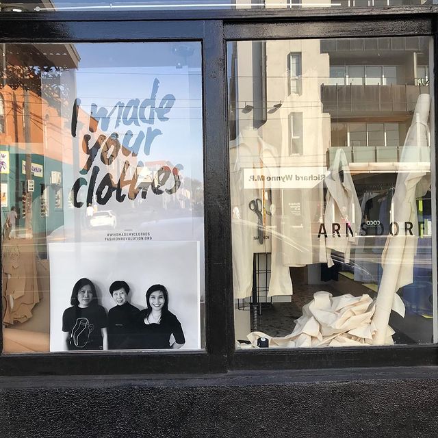 I made your clothes sign in the window of Arndorf