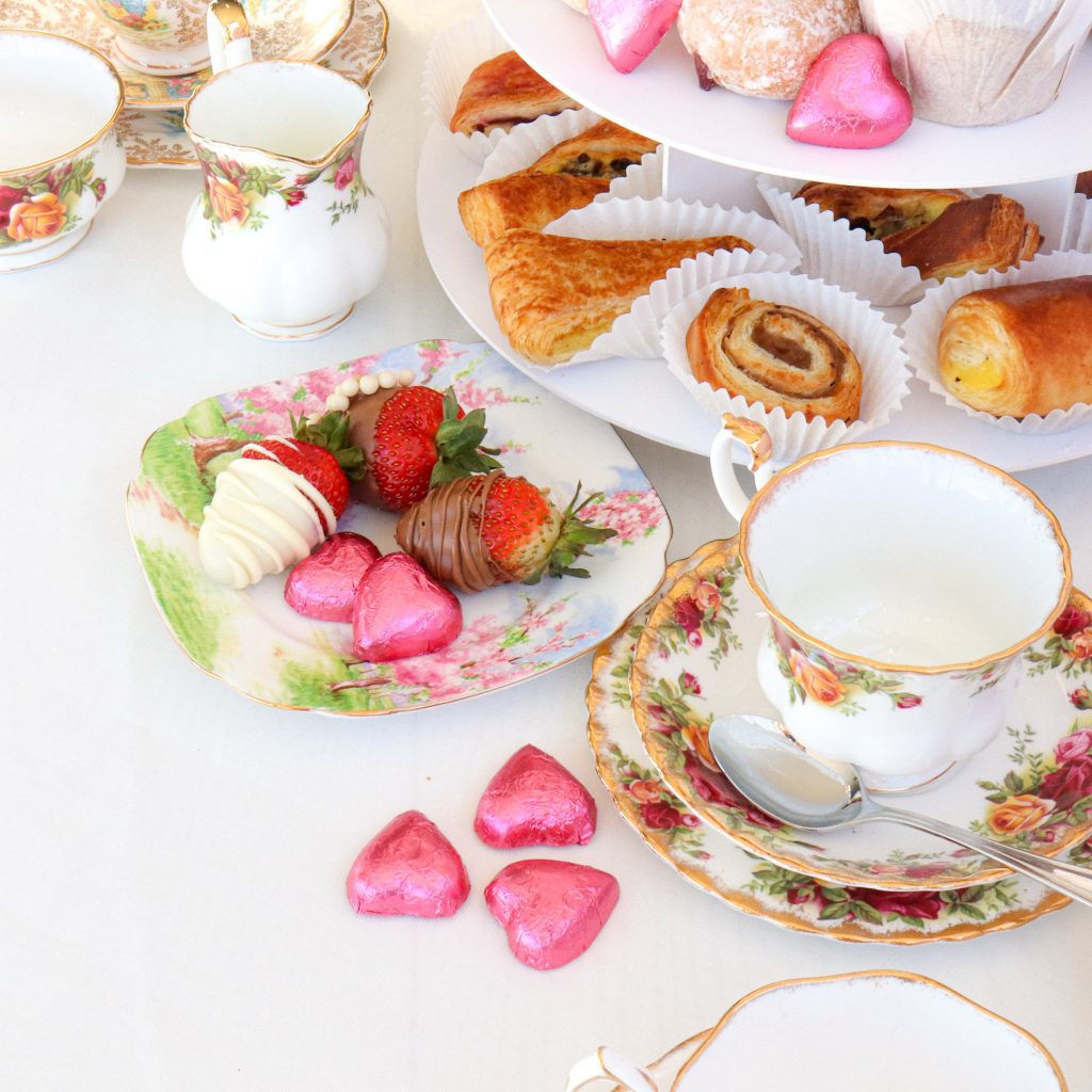 Tea Cups with High Tea cup cakes for Mothers Day