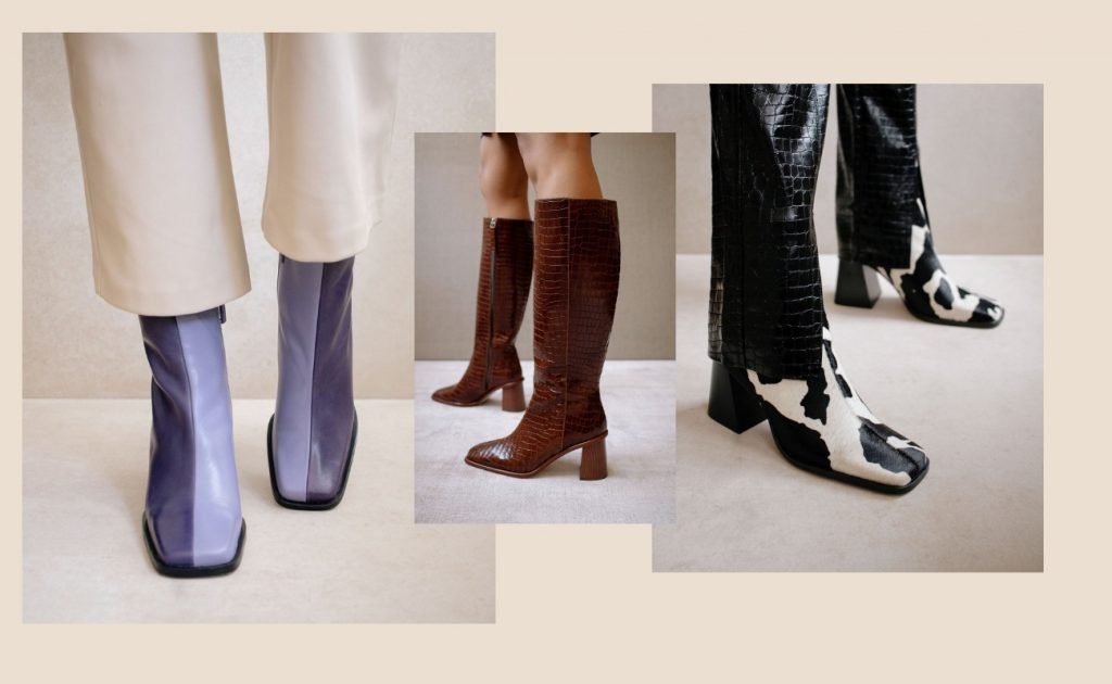 square toe boots trending for winter