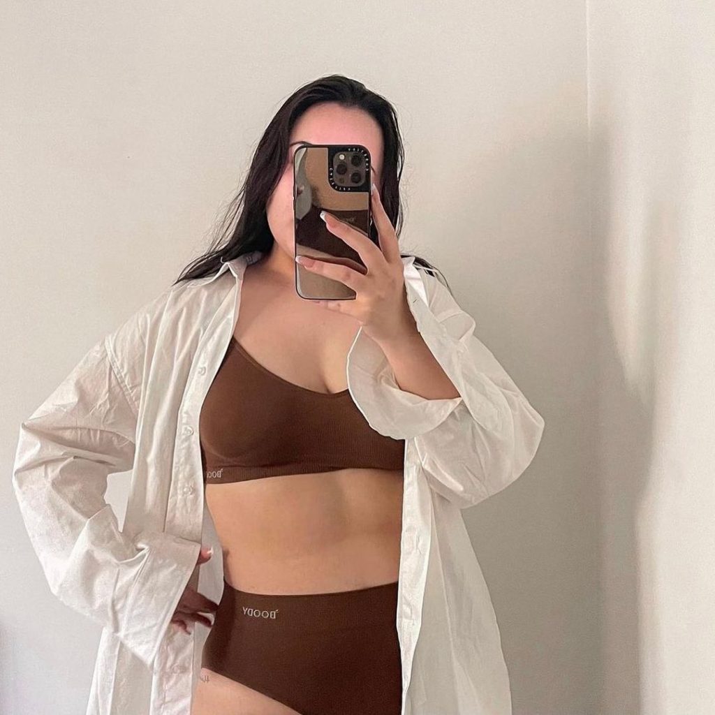 Sustainable fabrics used by Boody in this brown two piece 